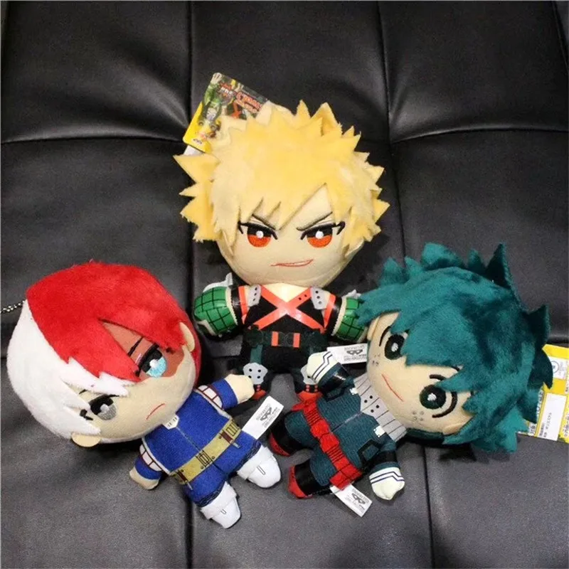 Figuras de acción de My Hero Academia Izuku Midoriya, Katsuki, Bakugou, Shouto, Todoroki, muñecos de peluche, regalo, 15CM