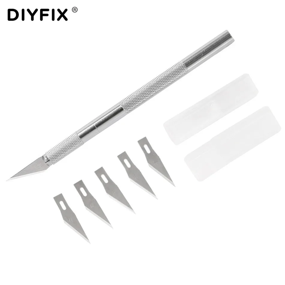 DIYFIX металлические ножи скальпель резак Нескользящие гравировальные ремесленные
