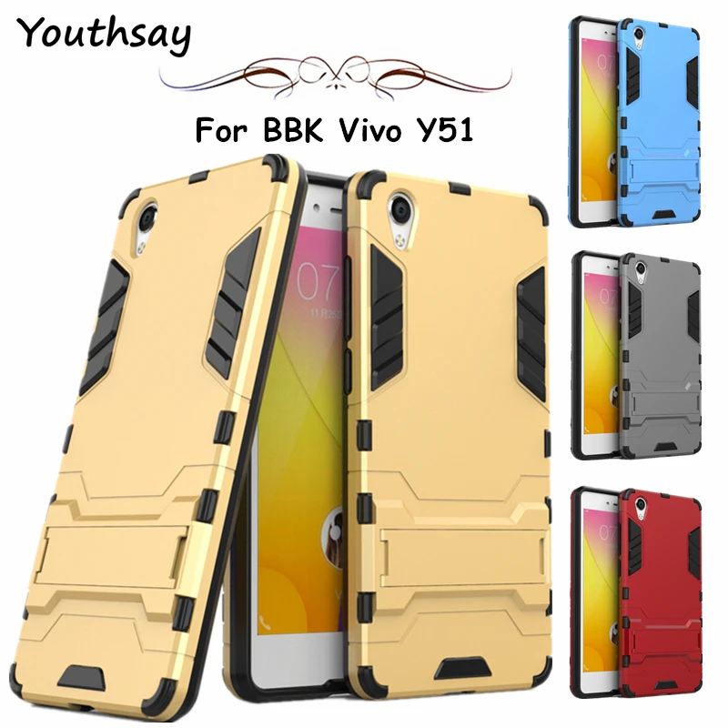 sFor Cover Vivo Y51 Case Y51A Y51L Luxury Armor Silicone Hard Back