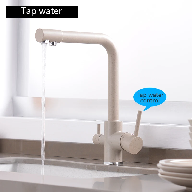  ROVATE Purifier Kitchen Faucet with Filtered Water Dual Handle Drinking Water TapCold and Hot Mixer - 32930411901