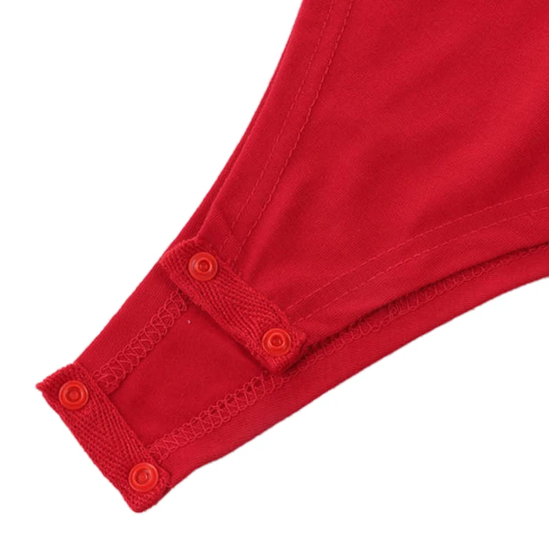 Women's Summer Bodysuit White Red Office Ladies Bodysuit Woman Sexy Short Sleeve Casual Body Tops Playsuit Clubwear Body Suits