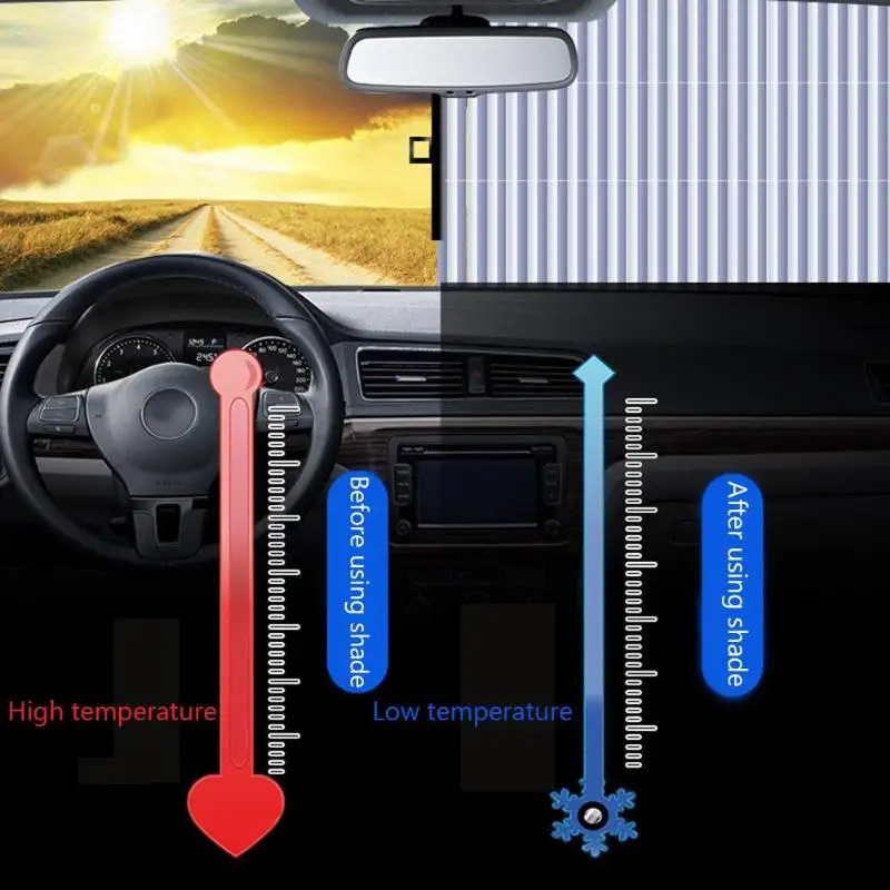 VODOOL выдвижное автомобильное ветровое стекло теневое покрытие для защиты от солнца оконные шторы защита от ультрафиолета, от солнца козырек занавес общий задний 46 см - Цвет: 46X7CM