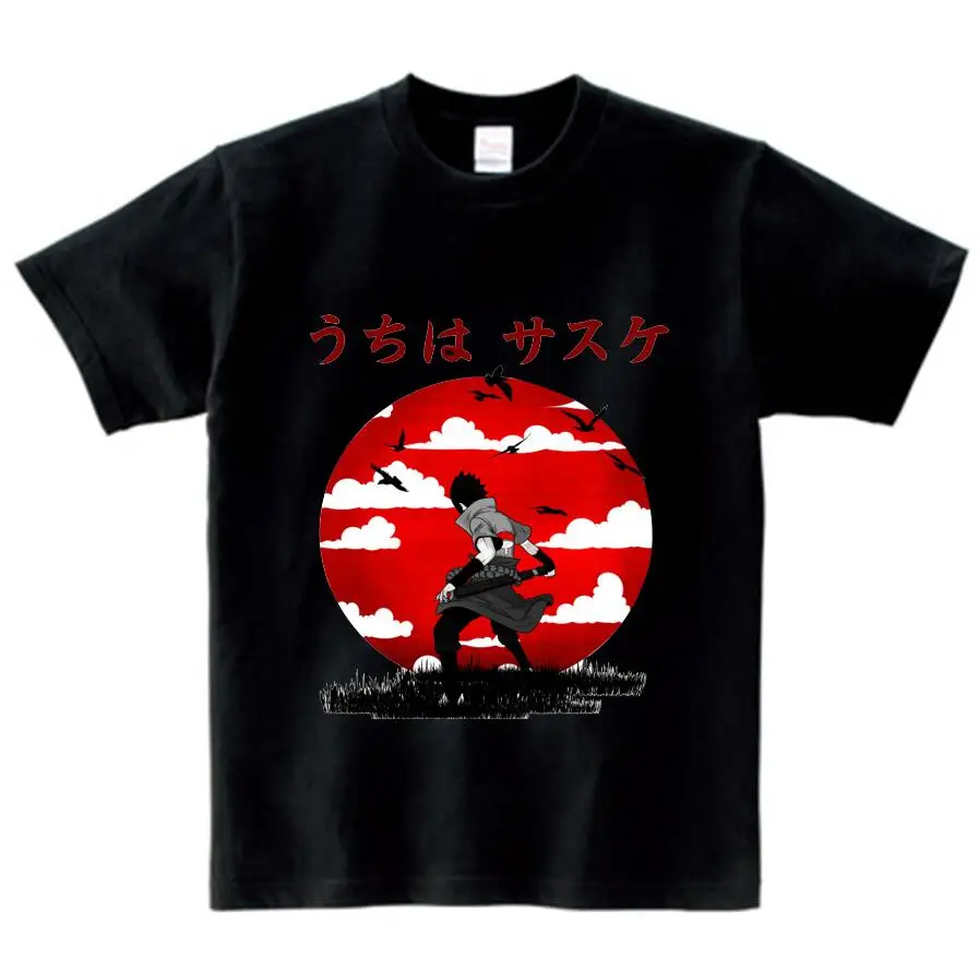 black childreT-shirt Летняя Детская футболка с аниме детская футболка «Узумаки Наруто» Модная брендовая одежда футболки с короткими рукавами для мальчиков и девочек в стиле хип-хоп - Цвет: black childreT-shirt