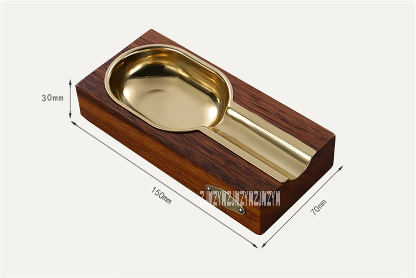 LC-072 Высококачественная пепельница для сигар креативная портативная Роскошная пепельница большого размера высококачественная металлическая дымовая паз деревянная сигарная пепельница