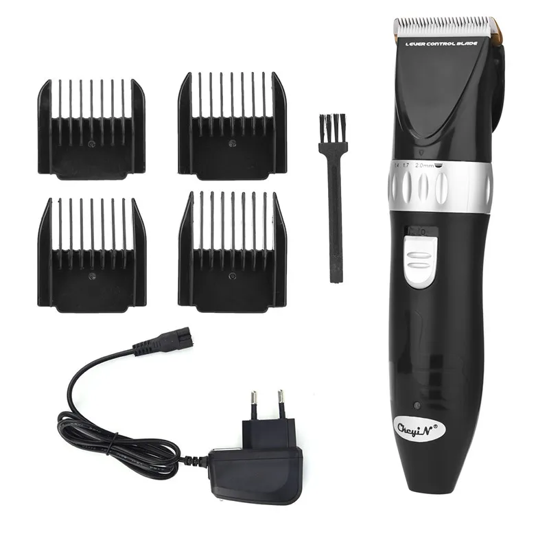 Baratos Cortadora de pelo electrónica profesional recargable sin cable cortadora de pelo cuchilla de cerámica ajustable para hombres 36