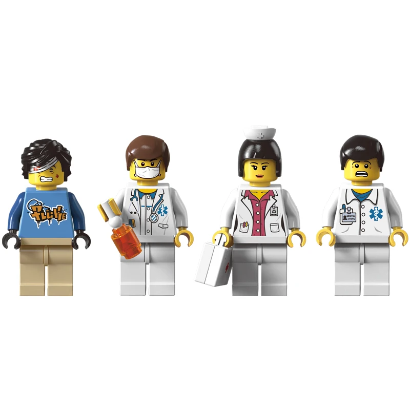 Models-building-toy-Enlighten-1118-Ambulance-Nurse-Doctor-First-Aid-328Pcs-Building-Blocks-compatible-with-lego (4)