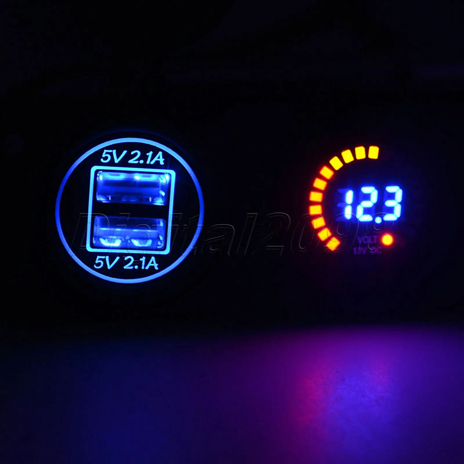 

Yetaha Dual 12v Car Cigarette Lighter Socket Splitter USB 3.1A Power Adapter Charger Digital Voltmeter for Auto Motorbike Boat