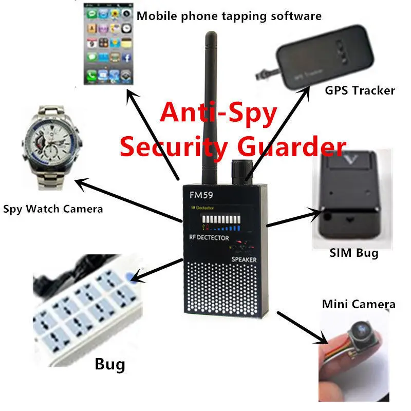 1MHz 8000MHz Wireless Signal Detector Radio Wave WiFi Bug Detector