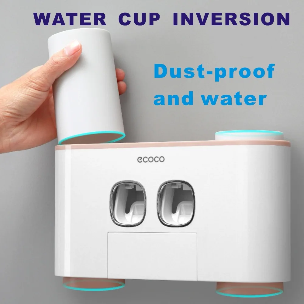 5 Racks Dust proof Toothbrush Holder with Cups Toothpaste Dispenser Automatic Toothpaste Squeezer Bathroom Accessories 3