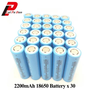

18650 ICR18650 Rechargeable Li-ion Battery 3.7V 2200mAh For Toys Flashlight Laptop Batteries Batteria 30 Pieces Included