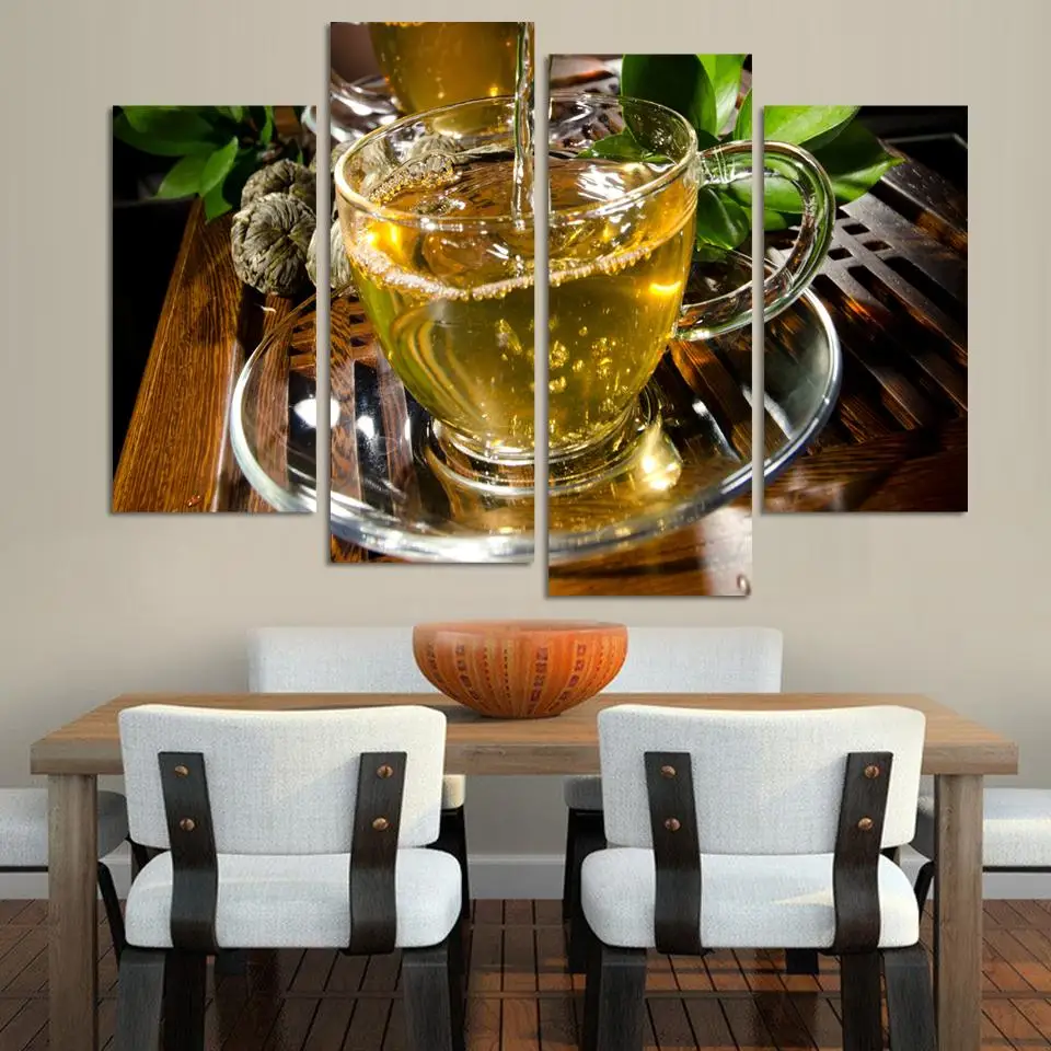 Холст Искусство кухня холст картина большая стена чай плакат для настенные