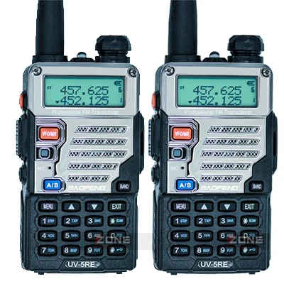 2 шт. Baofeng UV5RE рация UV5R обновленная версия UHF VHF Dual Watch CB радио VOX FM трансивер для охотничьего радио - Цвет: 2PCS black