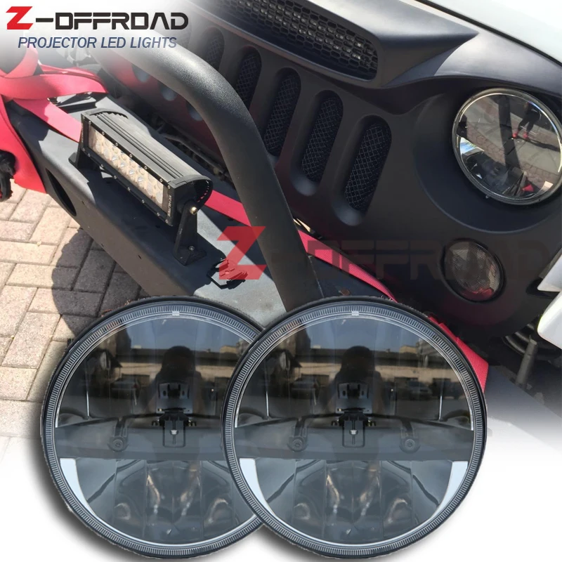 

For Land Rover Defender 2012-2014 headlamp 7" LED headlight replacement with Hi/Lo beam Lighting lamp for Jeep Wrangler