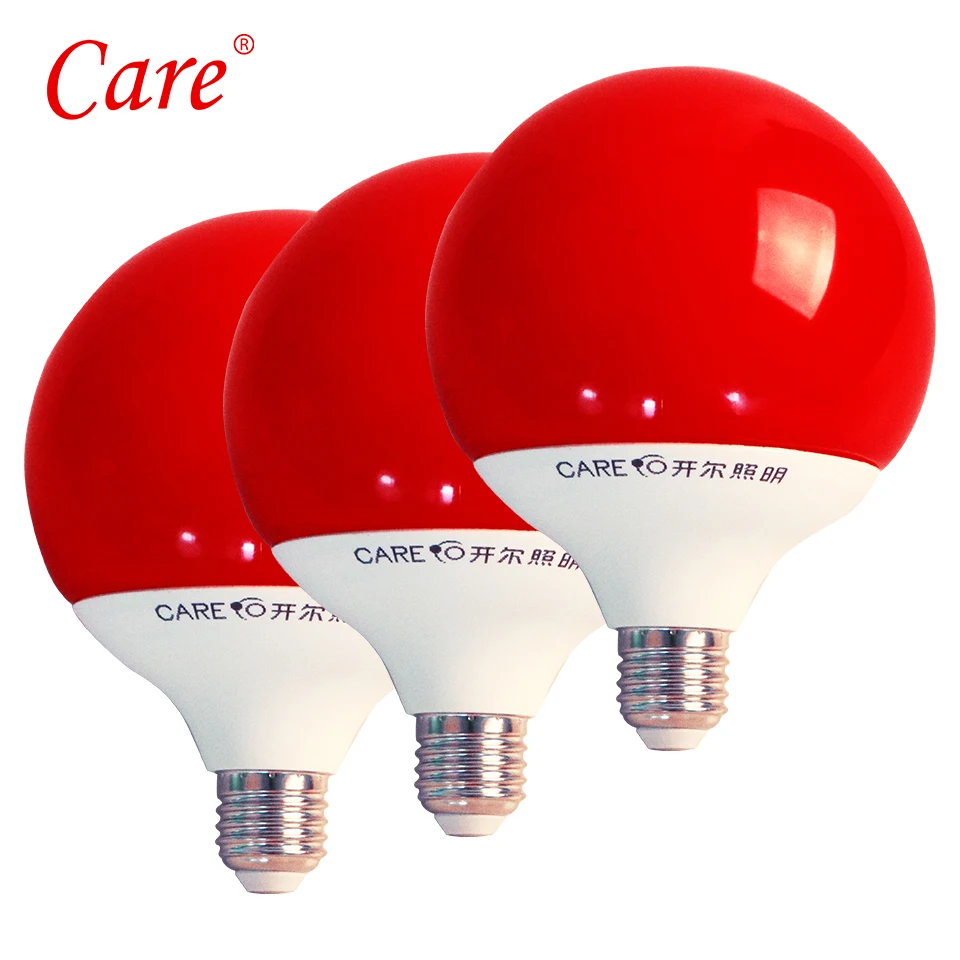 

Care Big LED Bubble Ball Bulb G120 15W E27 Red Light Lampada Holiday LED Light Lamp Bulbs Decoration Bulb For Festival/Party