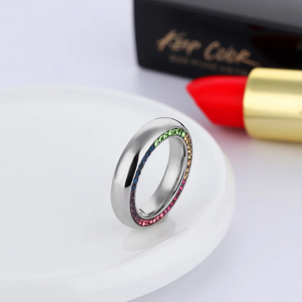Cubic Zirconia Wedding Rings for Women Colorful Rhinestone Statement Bands Engagement Ring wedding rings womens ring cubic zircon ring finger rings jewelry rings ring jewelry
