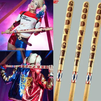 

Batman Arkham Asylum Suicide Commando City Harley Quinn Cosplay Costume Weapon original edition Quinn solid wood baseball bat
