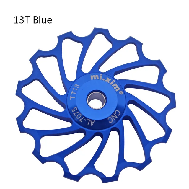 TT11 TT13 дешевый горный велосипед Керамика подшипник 11 T задний переключатель Запчасти до 13 лет с ЧПУ направляющий ролик Керамика s подшипник опорный ролик MTB - Цвет: 13T blue