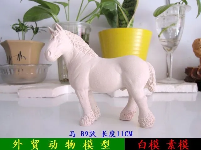 ПВХ фигурка Подлинная модель игрушки белые лошади для DIY 1000 г