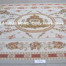 9'x12' Aubusson ковры шерстяные Aubusson тканые покрывала- «Бабочка и цветы»