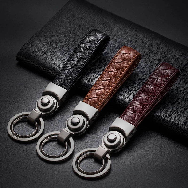 

Car Key Ring Keychain Zinc Alloy Leather Key Chain Holder Keyfob For Kia Rio BMW Toyota Mercedes Ford Honda Audi Car Accessories