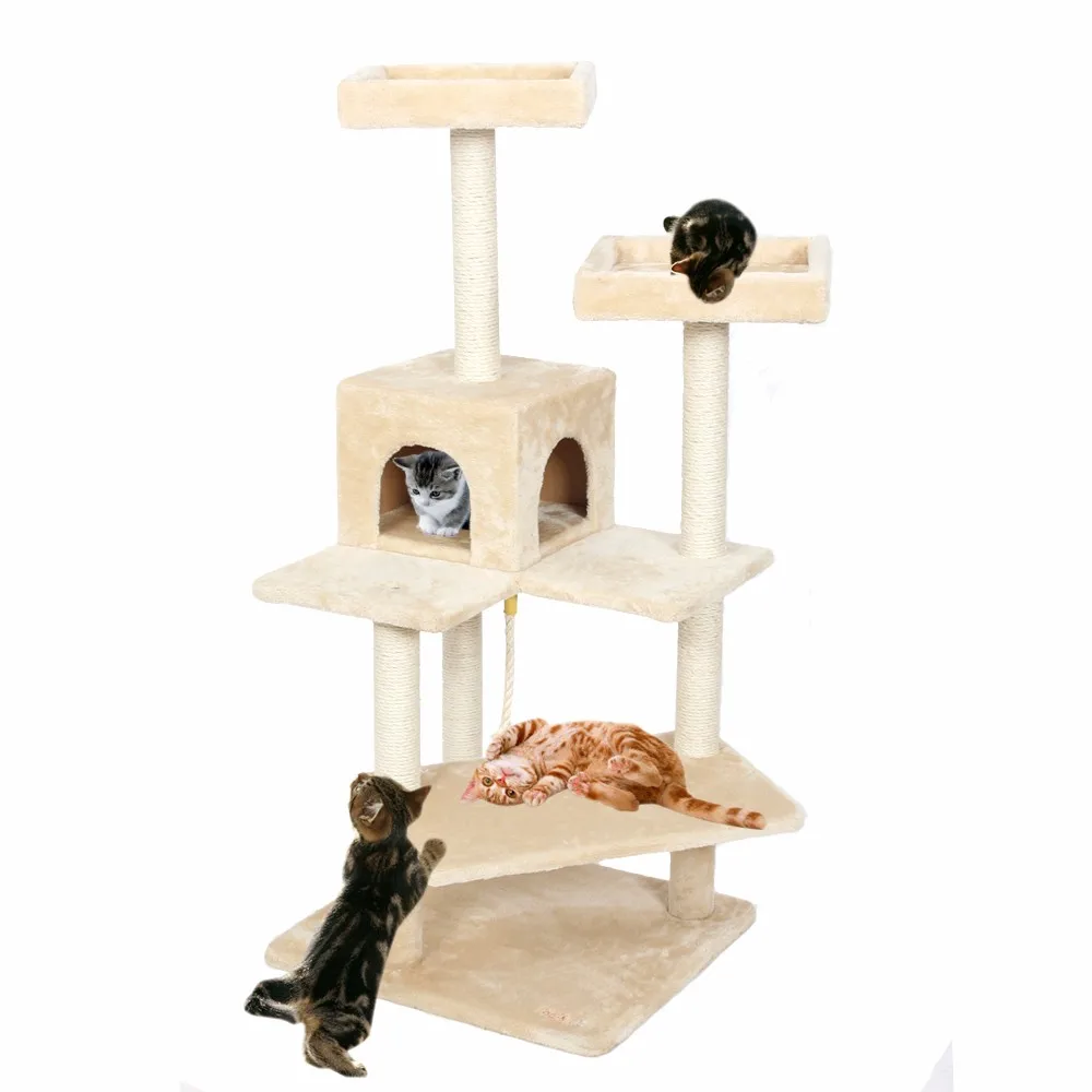 Домашняя Когтеточка дерево скалолазание для кошки прыгающая игрушка с лестницей скалолазание рама мебель для кошки Когтеточка