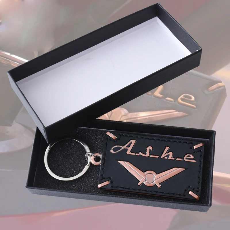 

2018 Game Animated Short Reunion OW Ashe Keychains Deadlock Rebels Pendants Keyrings Key Chain Accessories Gift Collectibles