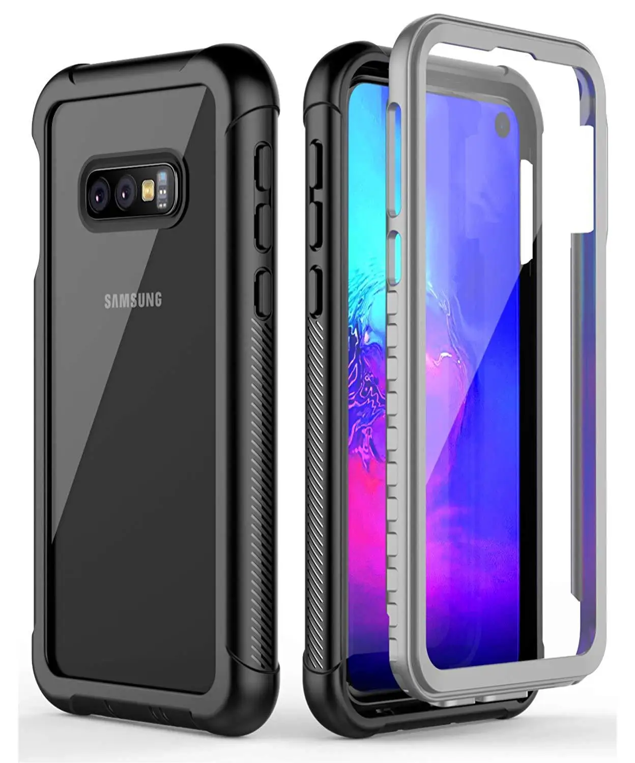 

Full Body Protection Phone Case for Samsung Galaxy S8 S9 S10 S10e S10 Plus Note 9 Clear Shockproof Cover with Screen Protector