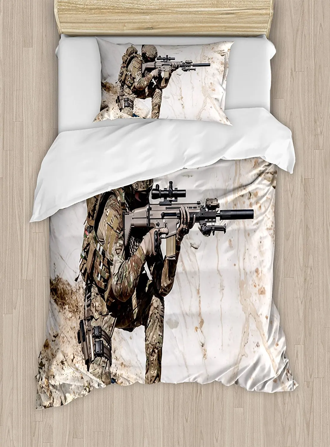 Army Duvet Cover Set United States Ranger On The Mountain Targeting Army Duvet Cover Set United States Ranger On The Mountain Targeting With Gun Camouflage War Theme Picture 4 Piece Bedding In Sets From Home