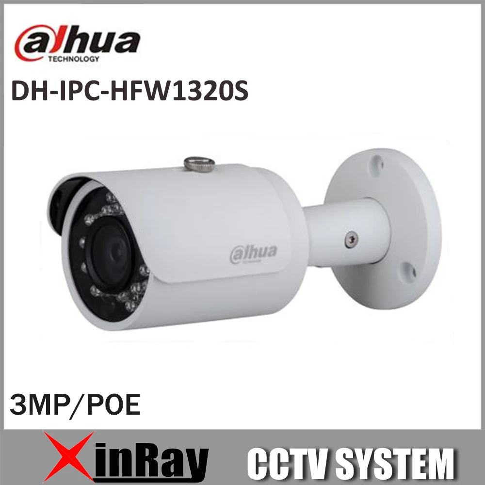  DaHua IPC-HFW1320S 3MP Mini Bullet IP Camera Day/ Night infrared CCTV Camera POE Support IP67 Waterproof Security Camera System 