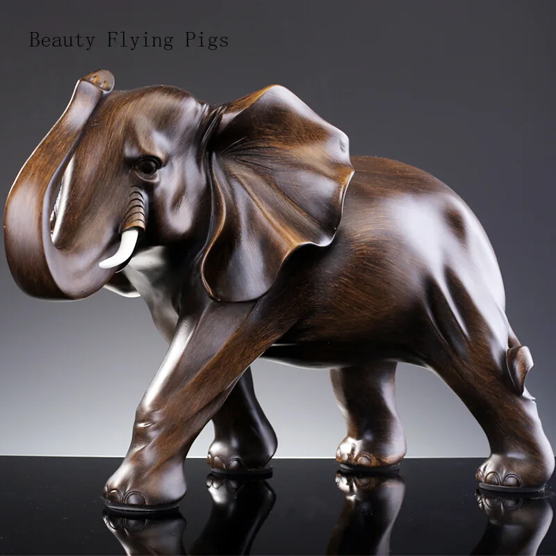 

Creative resin a pair of elephant decoration ornaments home decoration living room counter desktop ornaments birthday gifts