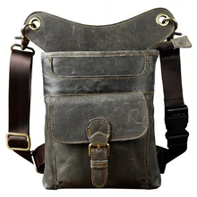 Кожаный дизайнерский Для мужчин Повседневное портфель сумка Mochila стильная обувь для поездок на мотоцикле Fanny Пояс Чемоданчик падение ногу сумка 211-12 г