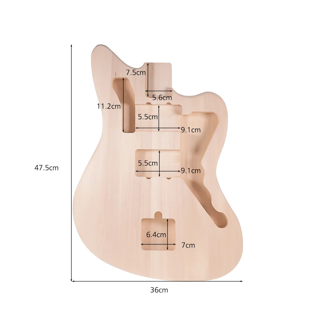Muslady DIY электрогитара незавершенный корпус гитары без липы корпус гитары запасные части для Mustang Guitarra