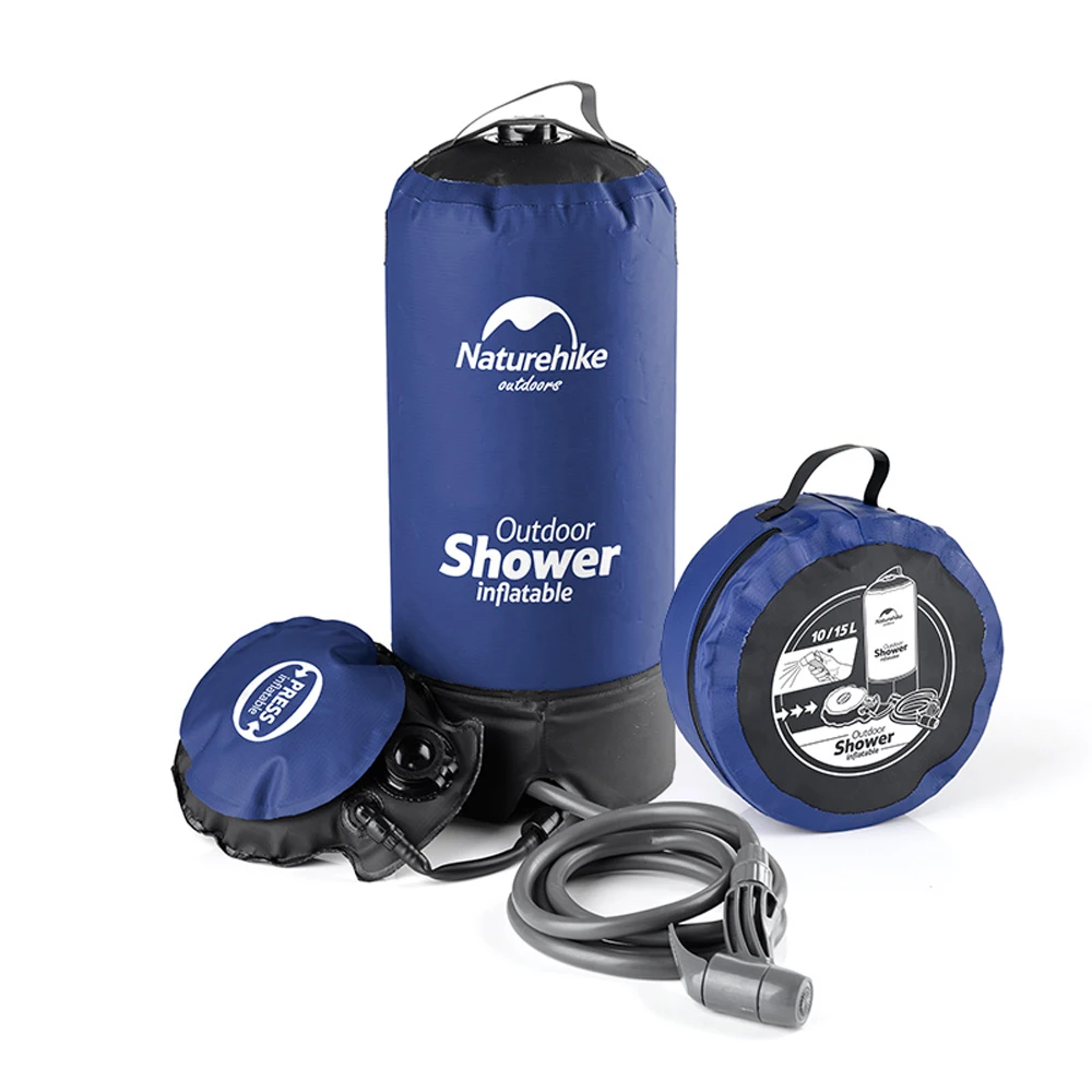

Naturehike 11L Pvc Outdoor Inflatable Shower Pressure Shower Water Bag Portable Camp Shower Lightweight Travel PVC Water Storage