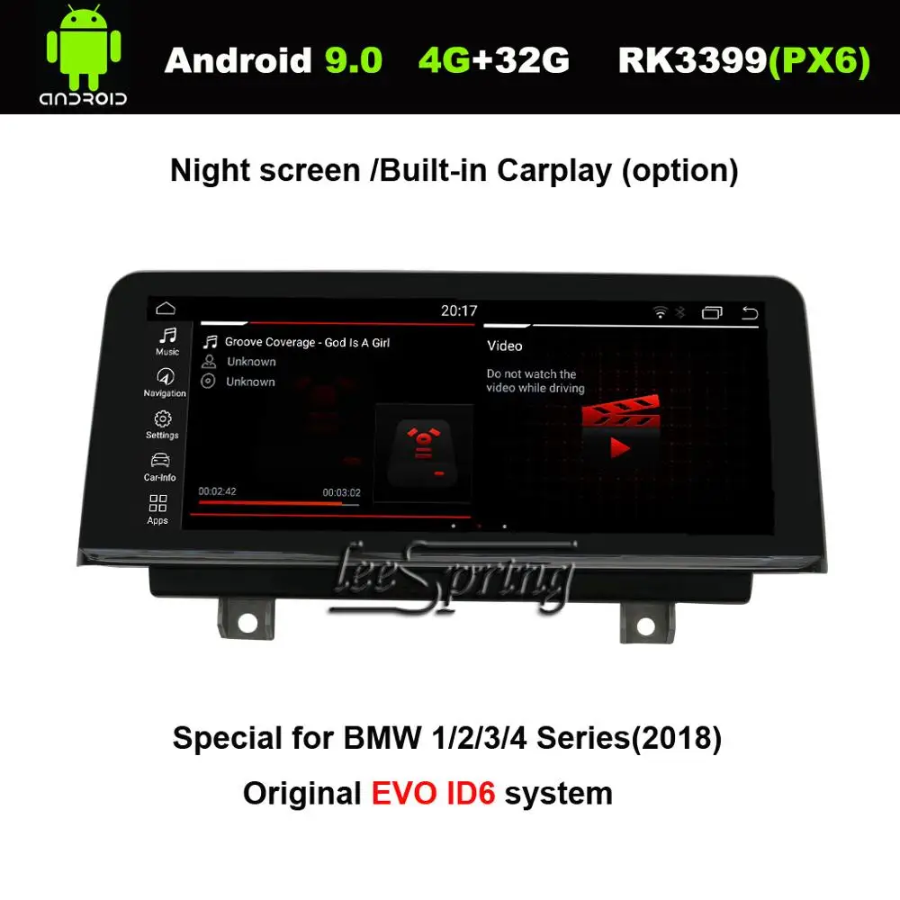 

8.8 inch IPS Screen Android 9.0 Car GPS Navigation for BMW 1/2/3/4 Series(2018) Original EVO ID6 System