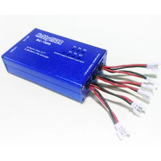 6 Ports 3.7V/1S LiPo Battery Charger R/C Hobby Babay Charger with 3S 11.1V/2200mAh 20C Li-po battery