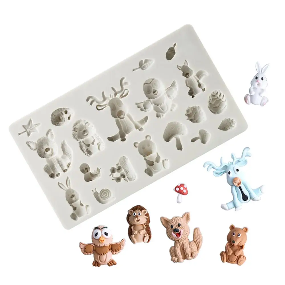 

Forest Animals Silicone Mold Fondant Mould Cake Decorating Tools Rabbit Chocolate Gumpaste Molds Sugarcraft Kitchen Gadgets
