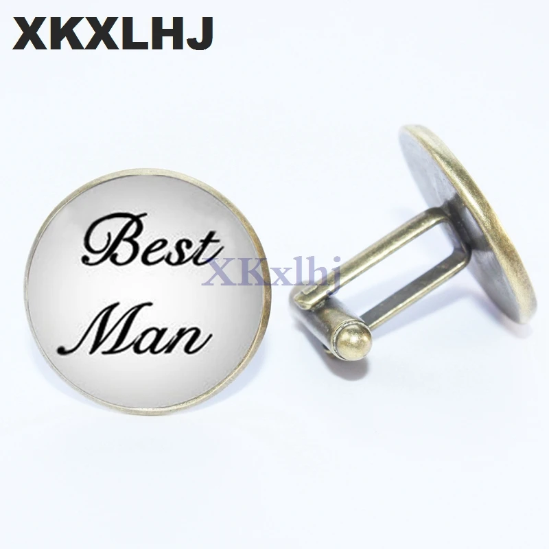 

XKXLHJ 2018 New Fashion Best Man Cufflinks Best Man Cuff link Men Cufflinks For Groomsmen Gifts For Men