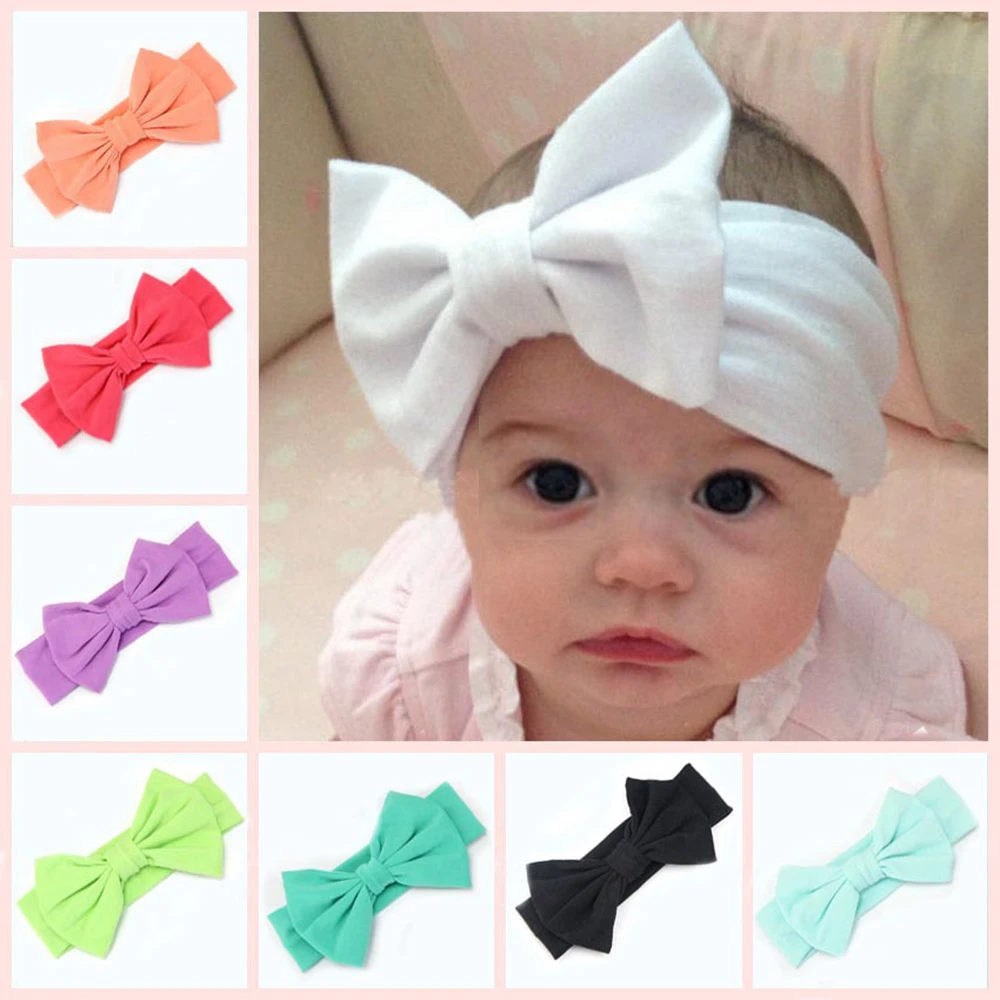 big bow baby head wraps