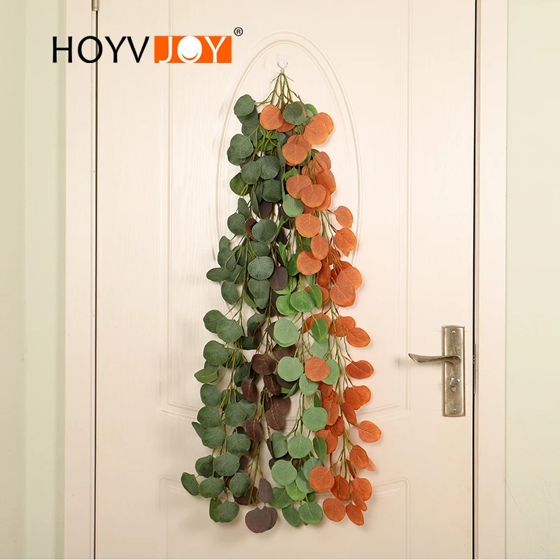 

HOYVJOY New Round Eucalyptus Artificial Rattan 1m/2m Artificial Plants Can Be Used To Make Garland DIY Decorations Free shipping