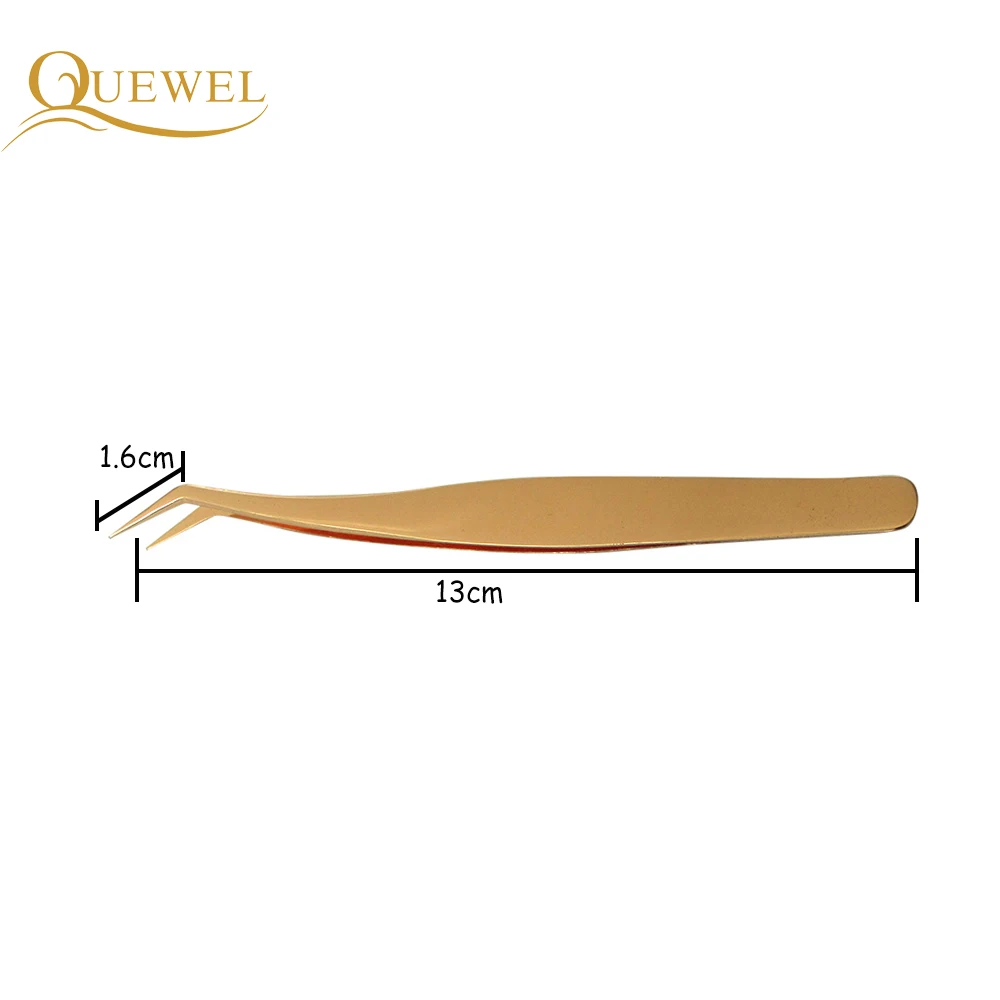 Пинцет Набор ресниц на Пинцет Анти-статический Нержавеющая сталь Высокоточный кислотостойкие ресниц quewel инструменты - Цвет: Copper 2