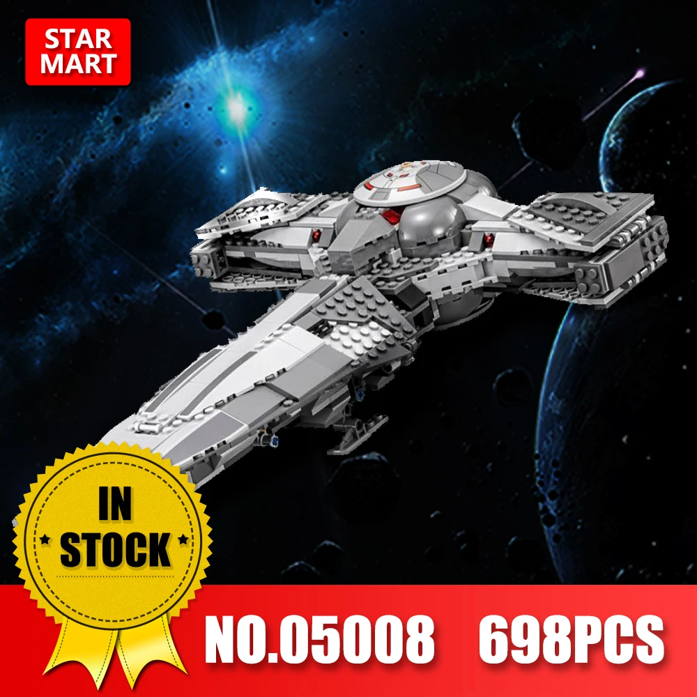 

LEPIN 05008 698pcs The Force Awakens Sith Infiltrator Toy For Boys Building Block Darth Margus Compatible With legoINGE 70596
