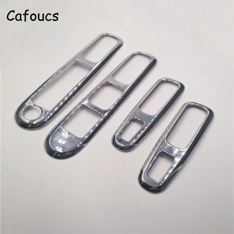 Cafoucs для peugeot 3008, автомобильная внутренняя дверная ручка, оконный переключатель, панель, чашка для воды, рот и вентиляционное отверстие, хромированная декоративная рамка, наклейка