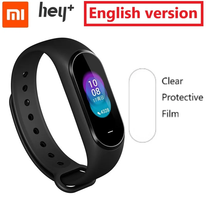 Английская версия Xiaomi Hey Plus Smartband 0 95 дюймов AMOLED цветной экран встроенный