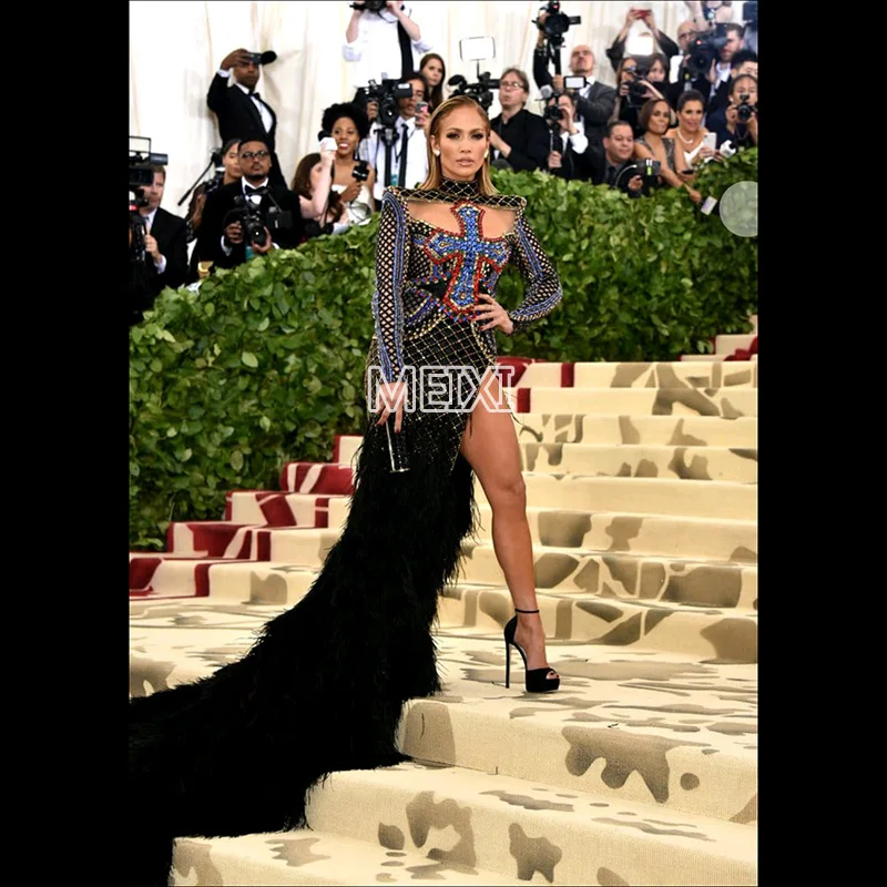 Halloween blue cross full diamond drag tail elastic bar nightclub concert singer dancer costumes Halloween blue cross full diamond drag tail elastic bar nightclub concert singer dancer costumes