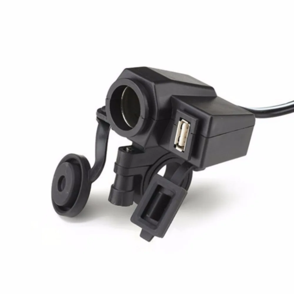 

Cigarette Lighter Waterproof Power Socket Motorbike 12 V USB Power Port Adaptor Outlet Charger Motorcycle