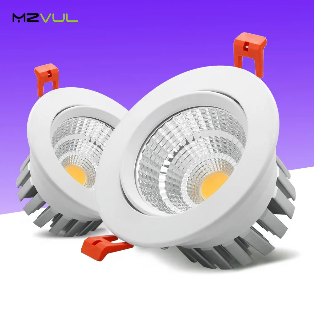 

Mzvul LED COB Downlight Dimmable 6W 9W 12W 18W 20W Recessed Ceiling LED Lamp Focos LED Empotrables Home Ceiling Luces For Home