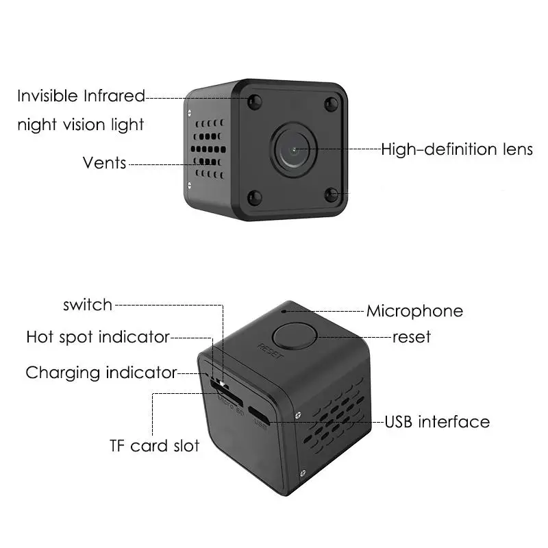 EastVita HD Q9 Мини Wifi IP камера ночное видение Обнаружение движения мини видеокамера DV