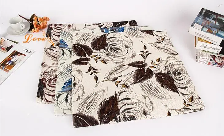 شحن مجاني 1 قطع 45*45 سنتيمتر غطاء وسادة و سادة القضية ل مكتب الرئاسة الظهر وسادة أريكة رمي وسادة AQ009