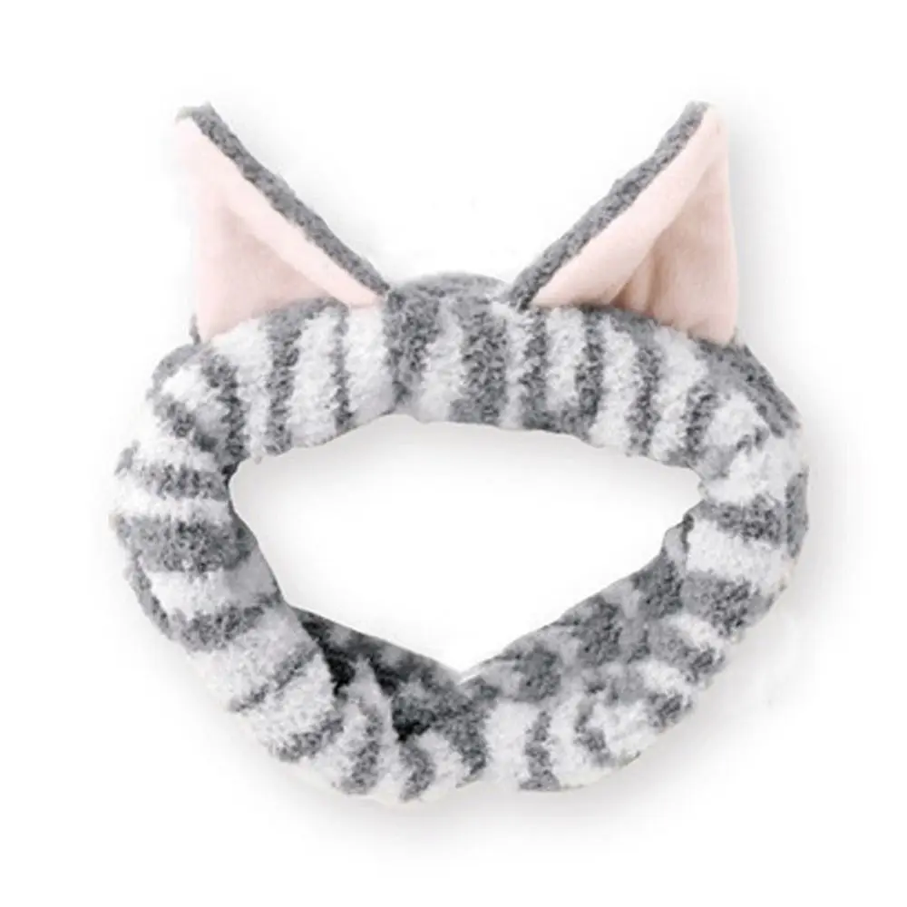 1PC Cute Elastic Cat Headbands Makeup Face Washing Headband Hairdo