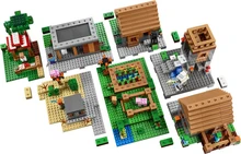 LEPIN 1600+pcs Model building kits compatible my worlds MineCraft Village blocks Educational toys hobbies for children